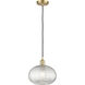 Ballston Ithaca 1 Light 10 inch Satin Gold Cord Hung Mini Pendant Ceiling Light