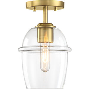 Summer Jazz 1 Light 7 inch Brushed Gold Semi Flush Mount Ceiling Light