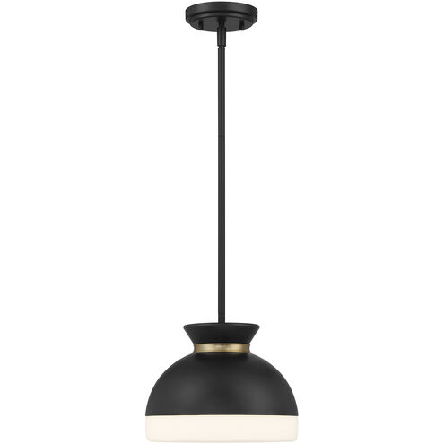 Gidget 1 Light 10.25 inch Matte Black and Vibrant Gold Mini Pendant Ceiling Light