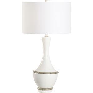 Bamboozled 22.5 inch 100.00 watt White/Cream and Brown Table Lamp Portable Light
