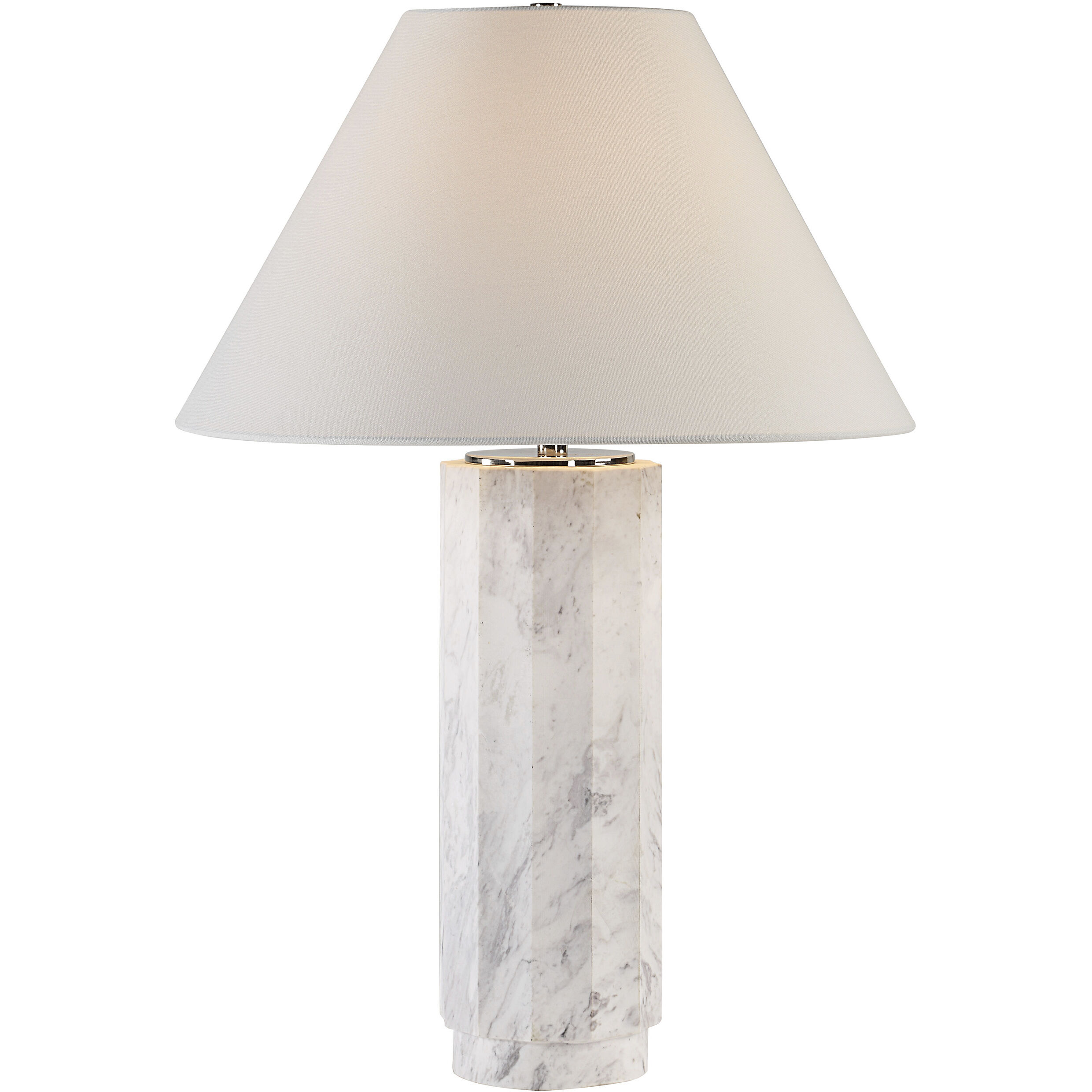 Veda 26.5 inch 100.00 watt Honed White Table Lamp Portable Light