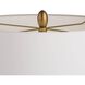 Scylla 34 inch 100 watt Silver Luster and Antique Brass Table Lamp Portable Light