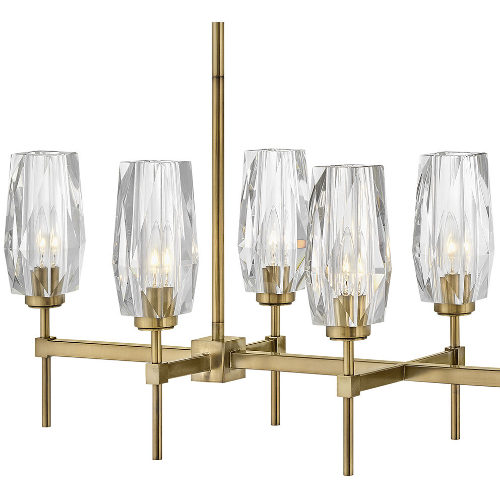 Ana 8 Light 46 inch Heritage Brass Indoor Linear Chandelier Ceiling Light