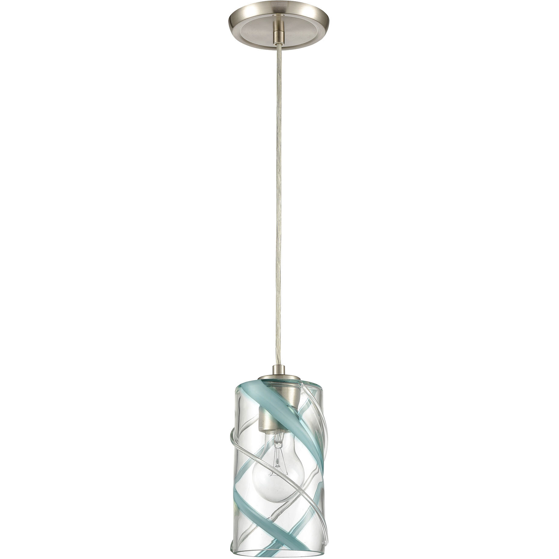 Winter Wind 1 Light 5 inch Satin Nickel Mini Pendant Ceiling Light