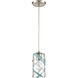 Winter Wind 1 Light 5 inch Satin Nickel Mini Pendant Ceiling Light