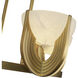 Colette LED 27.25 inch Vintage Brass/Alabaster Chandelier Ceiling Light
