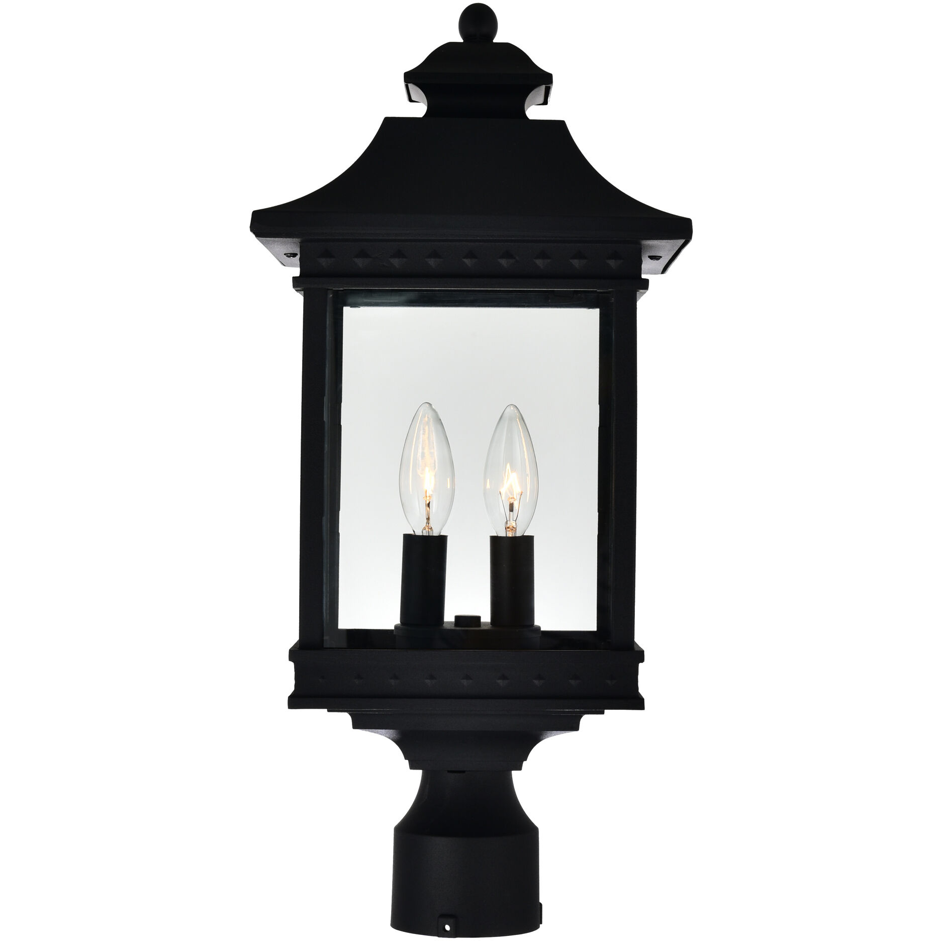 Cleveland 2 Light 20.2 inch Black Outdoor Lantern Head