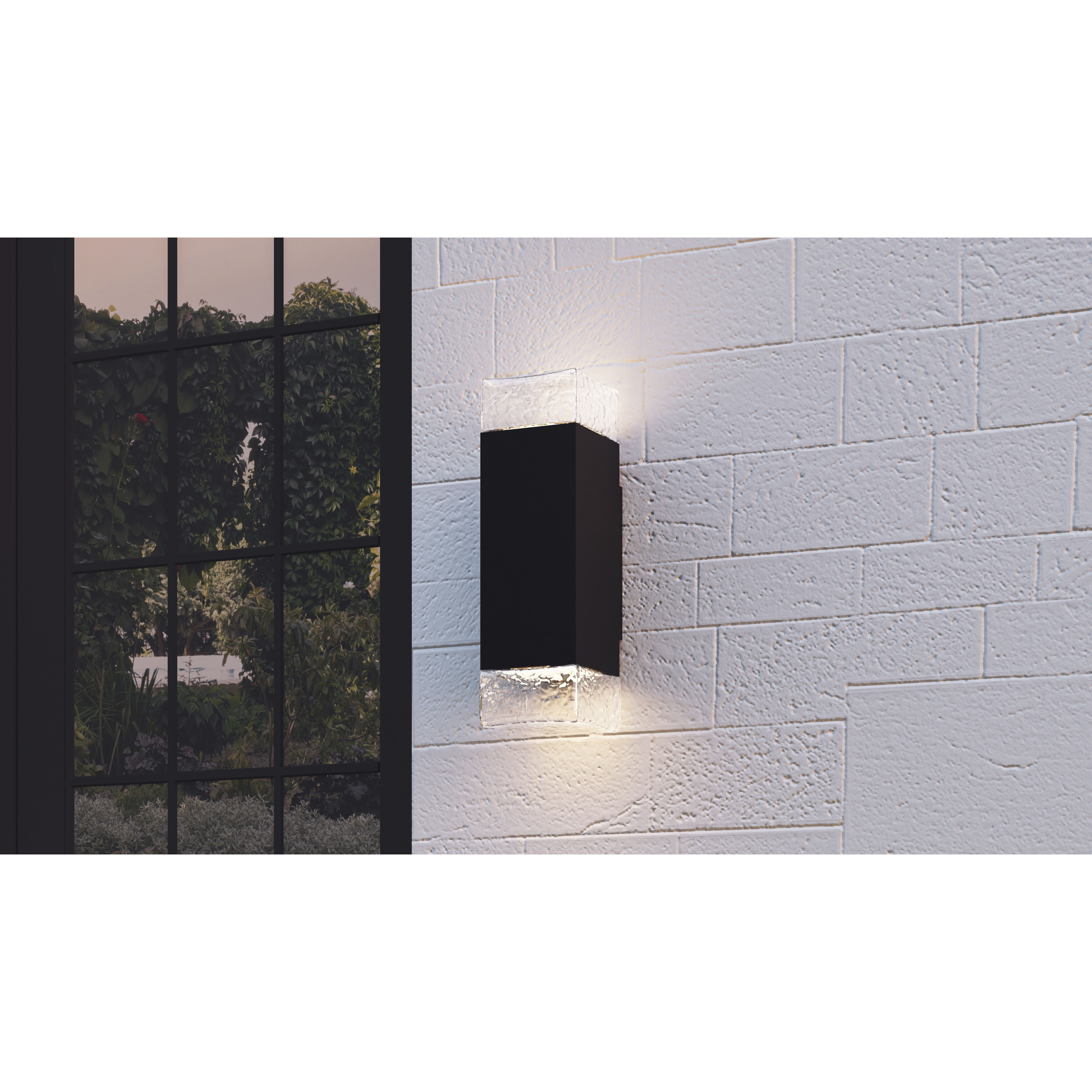 Saxton LED 14 inch Matte Black Outdoor Wall Lantern, Medium