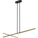 Shift LED 59.88 inch Black/Brushed Gold Linear Pendant Ceiling Light in Black and Brushed Gold