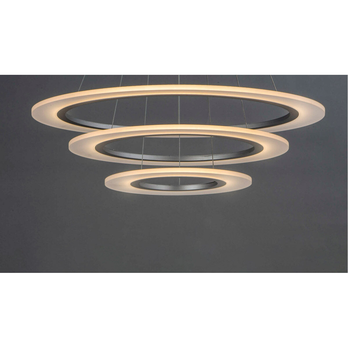 Saturn II LED LED 32 inch Matte Silver Multi-Light Pendant Ceiling Light