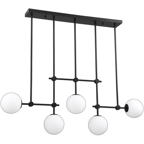 Phoenix 5 Light 46 inch Black Black Bar Ceiling Light