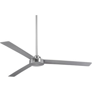Roto XL 62 inch Brushed Aluminum with Silver Blades Outdoor Ceiling Fan