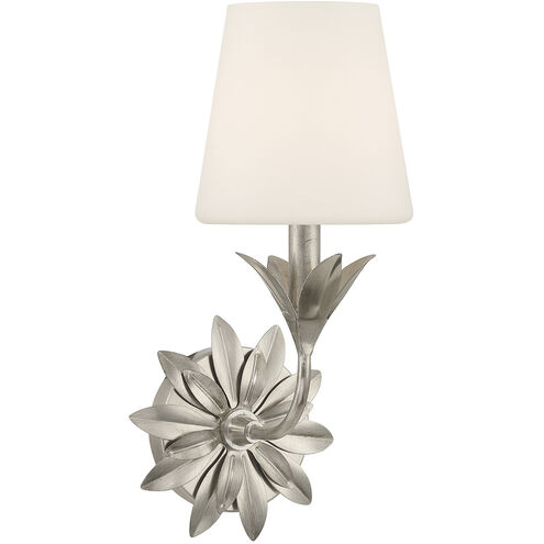 Broche 1 Light 8 inch Antique Silver Bath Vanity Light Wall Light