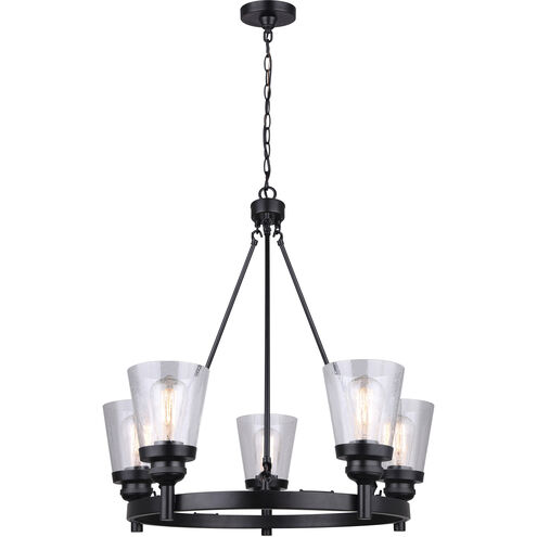 Declan 5 Light 26 inch Matte Black Chandelier Ceiling Light