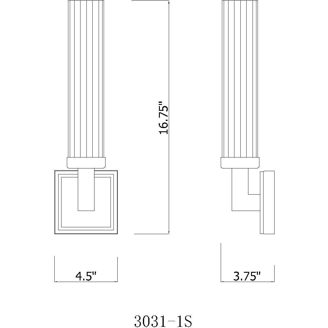 Beau Wall Sconce Wall Light in Polished Nickel