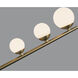 Cypress LED 18 inch Brushed Gold/Opal Glass Chandelier Ceiling Light