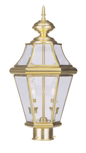Georgetown 2 Light 21 inch Polished Brass Outdoor Post Top Lantern