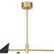 Vest 6 Light 57.75 inch Blackened Brass and Natural Brass Chandelier Ceiling Light