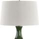 Tennille 31 inch 150 watt Deep Green Glaze and Antique Brass Table Lamp Portable Light