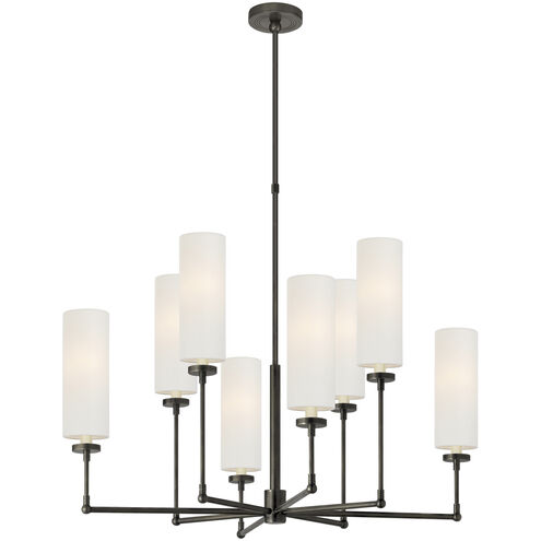 Thomas O'Brien Ziyi 8 Light 33.5 inch Bronze Chandelier Ceiling Light in Linen, Large