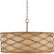 Partita 3 Light 28.25 inch Saddle Tan/Natural Pendant Ceiling Light