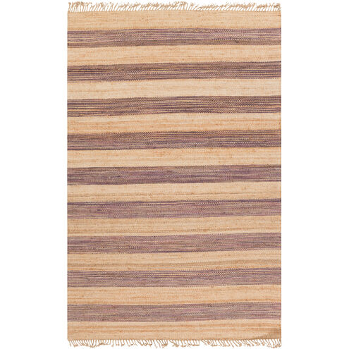 Claire 132 X 96 inch Eggplant, Wheat Rug