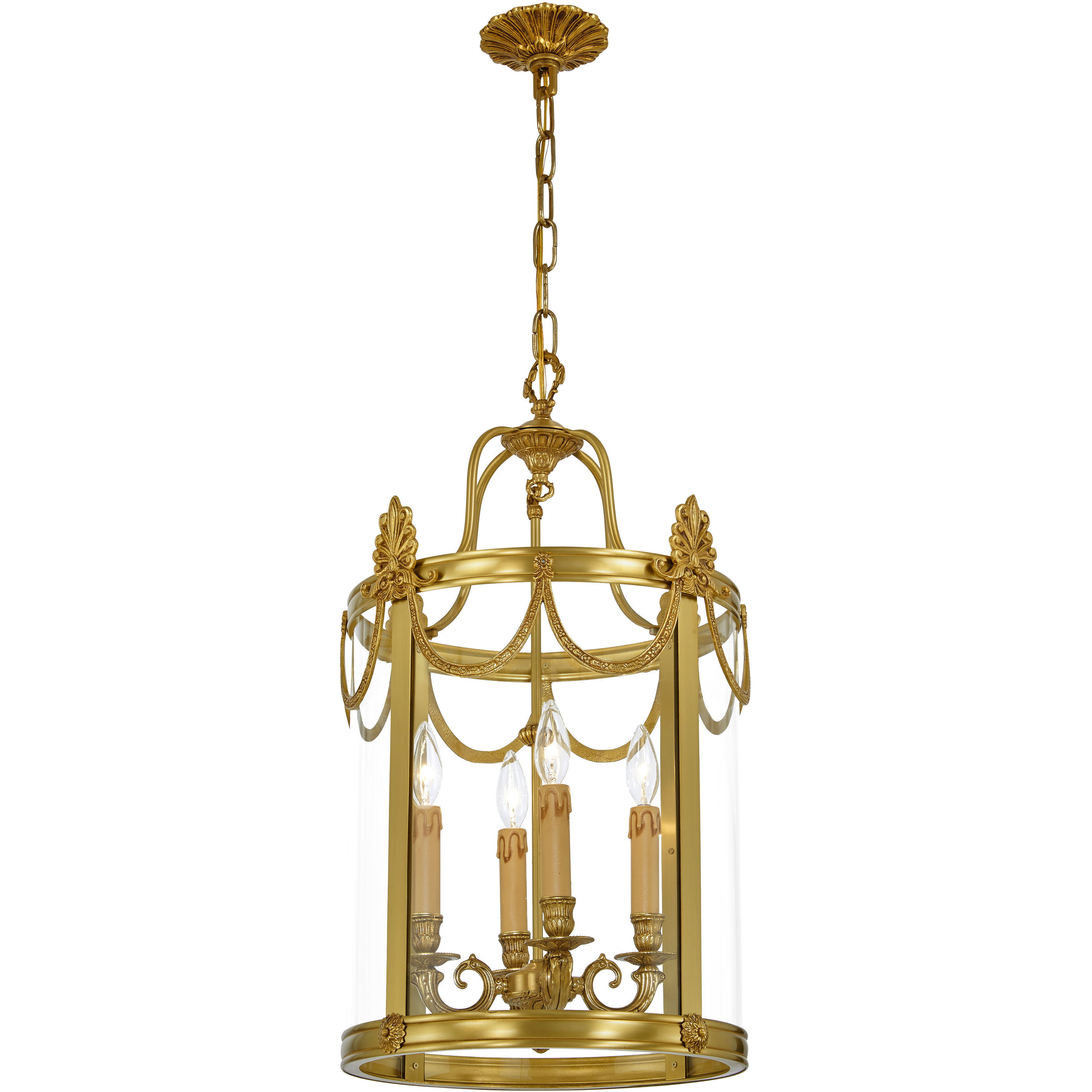 Metropolitan Family Collection 4 Light 15.25 inch Dore Gold Foyer Pendant Ceiling Light