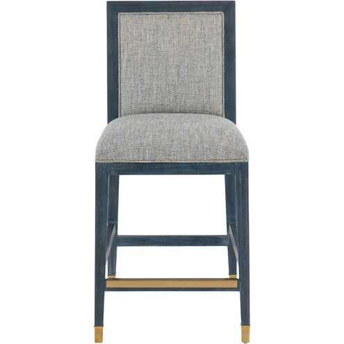 Santos 40 inch Vintage Navy/Performance Barrett Dusk/Satin Brass Counter Stool