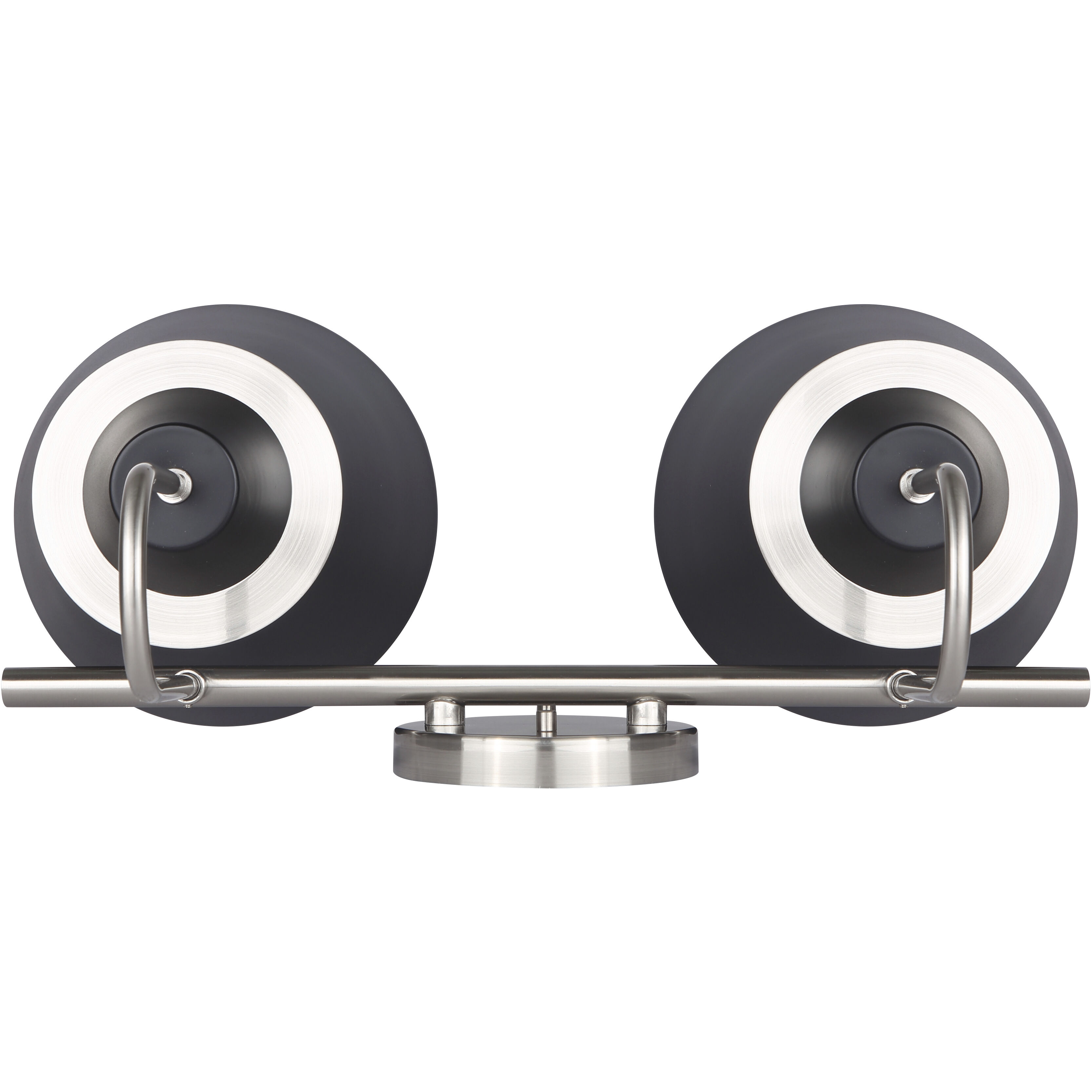 Talia 2 Light 18 inch Brushed Nickel/Matte Black Vanity Light Wall Light