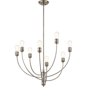 Hatton 8 Light 30 inch Classic Pewter Chandelier 1 Tier Large Ceiling Light, 1 Tier Large