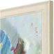 Aqua Leaf Blue and Green and Turquoise and Yellow Framed Art
