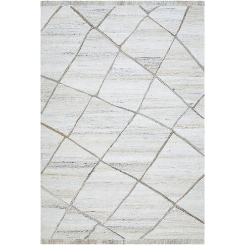 Berna 120 X 96 inch Off-White/Light Beige Handmade Rug in 8 x 10