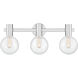 Wright 3 Light 25 inch Polished Chrome Bathroom Vanity Light Wall Light