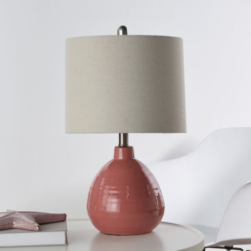 Cameron 21.5 inch 60 watt Raspberry Surprise Table Lamp Portable Light