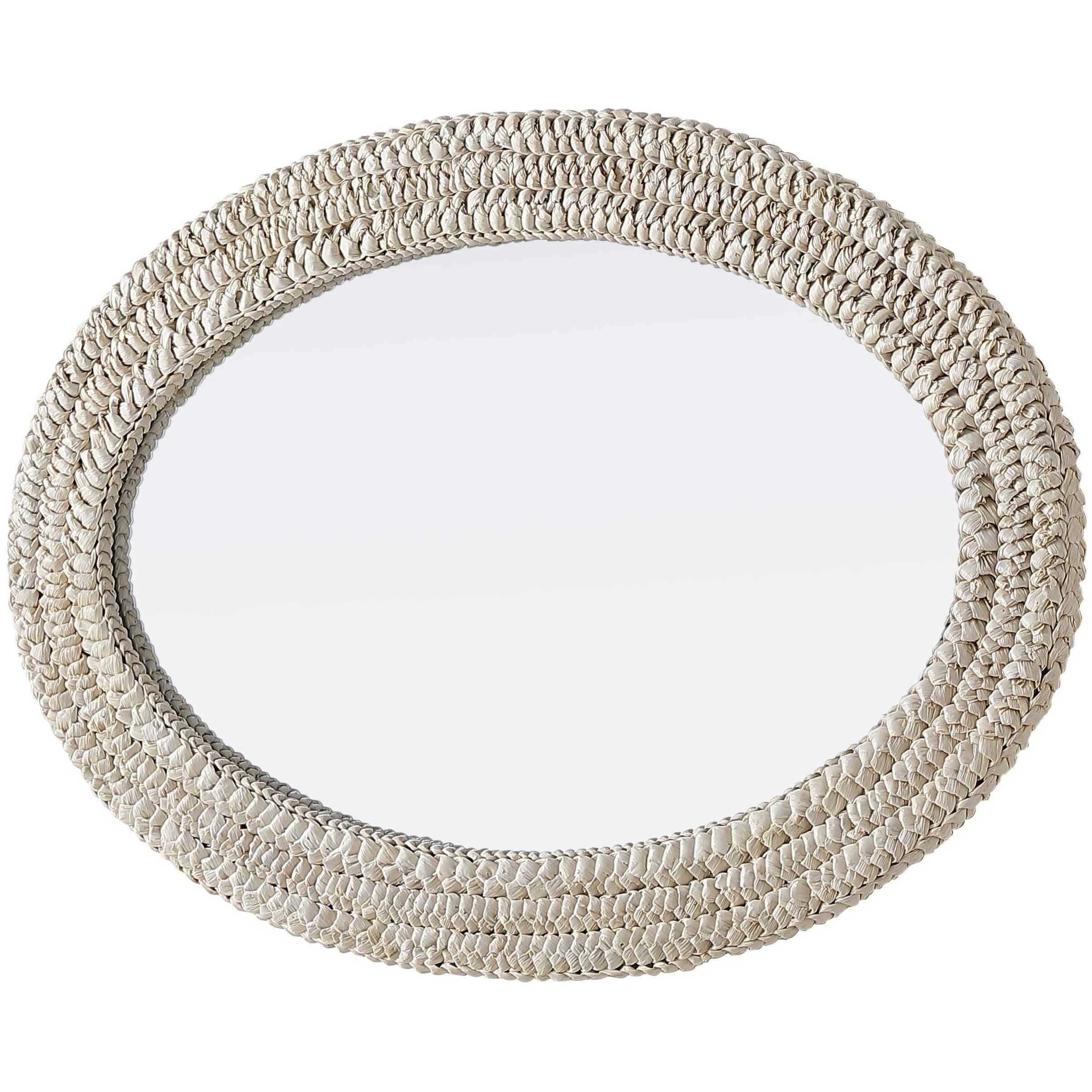 Marlowe 36 X 24 inch Linen White Mirror