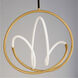 Mobius LED 20 inch Black and Gold Single Pendant Ceiling Light