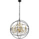 Cordelia 8 Light 32 inch Black and Gold Pendant Ceiling Light