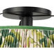 Alora Mood Scout 1 Light 13.25 inch Matte Black and Green Linen Semi-Flush Mount Ceiling Light