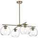 Opus 4 Light 31 inch Satin Gold Pendant Ceiling Light