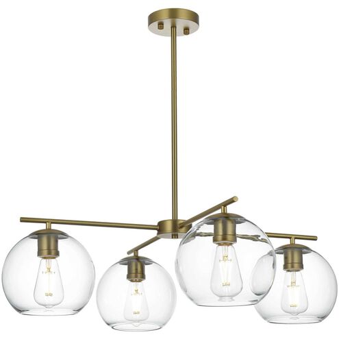 Opus 4 Light 31 inch Satin Gold Pendant Ceiling Light