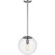 Abington 1 Light 12 inch Satin Aluminum Pendant Ceiling Light