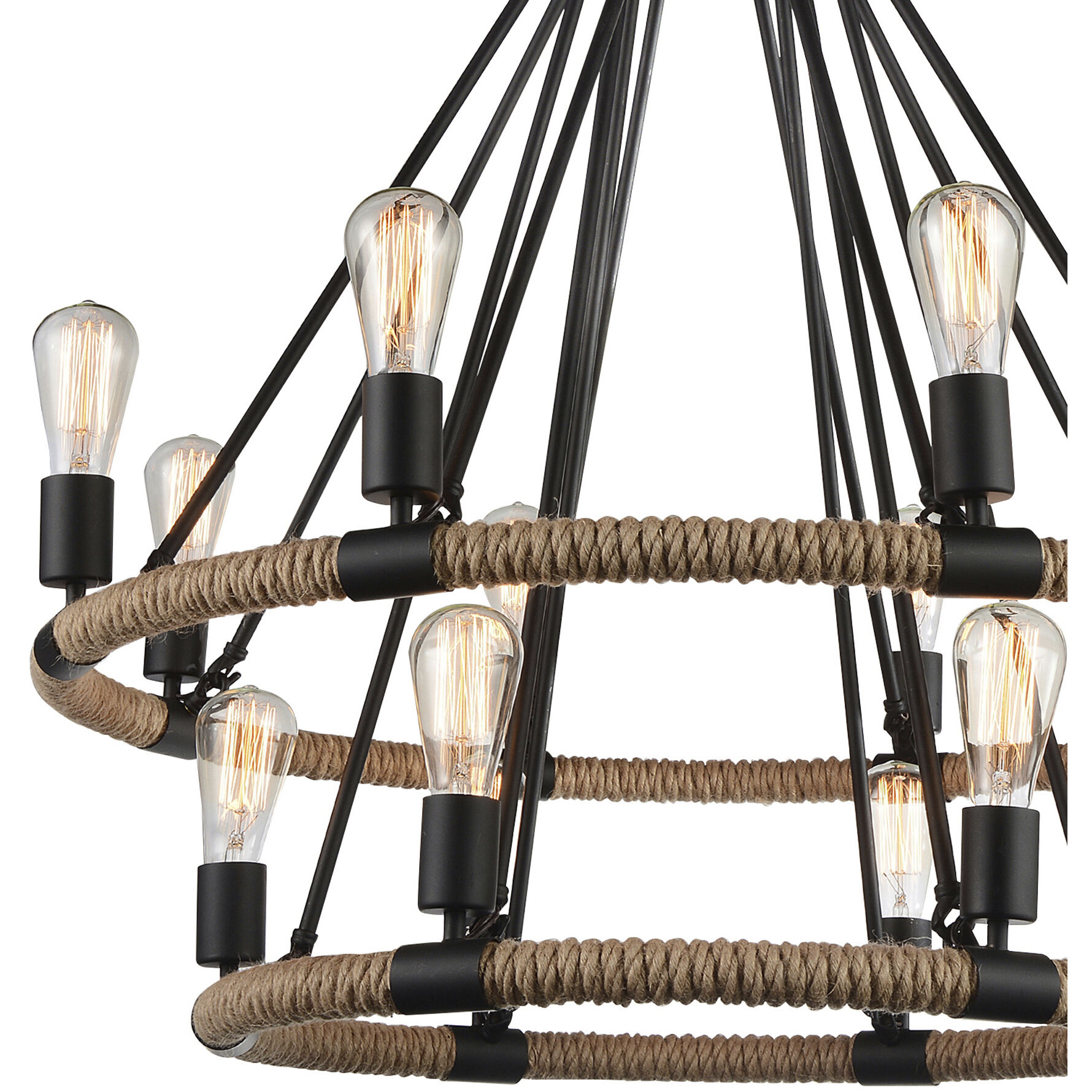 Ganges 14 Light 33 inch Black Up Chandelier Ceiling Light