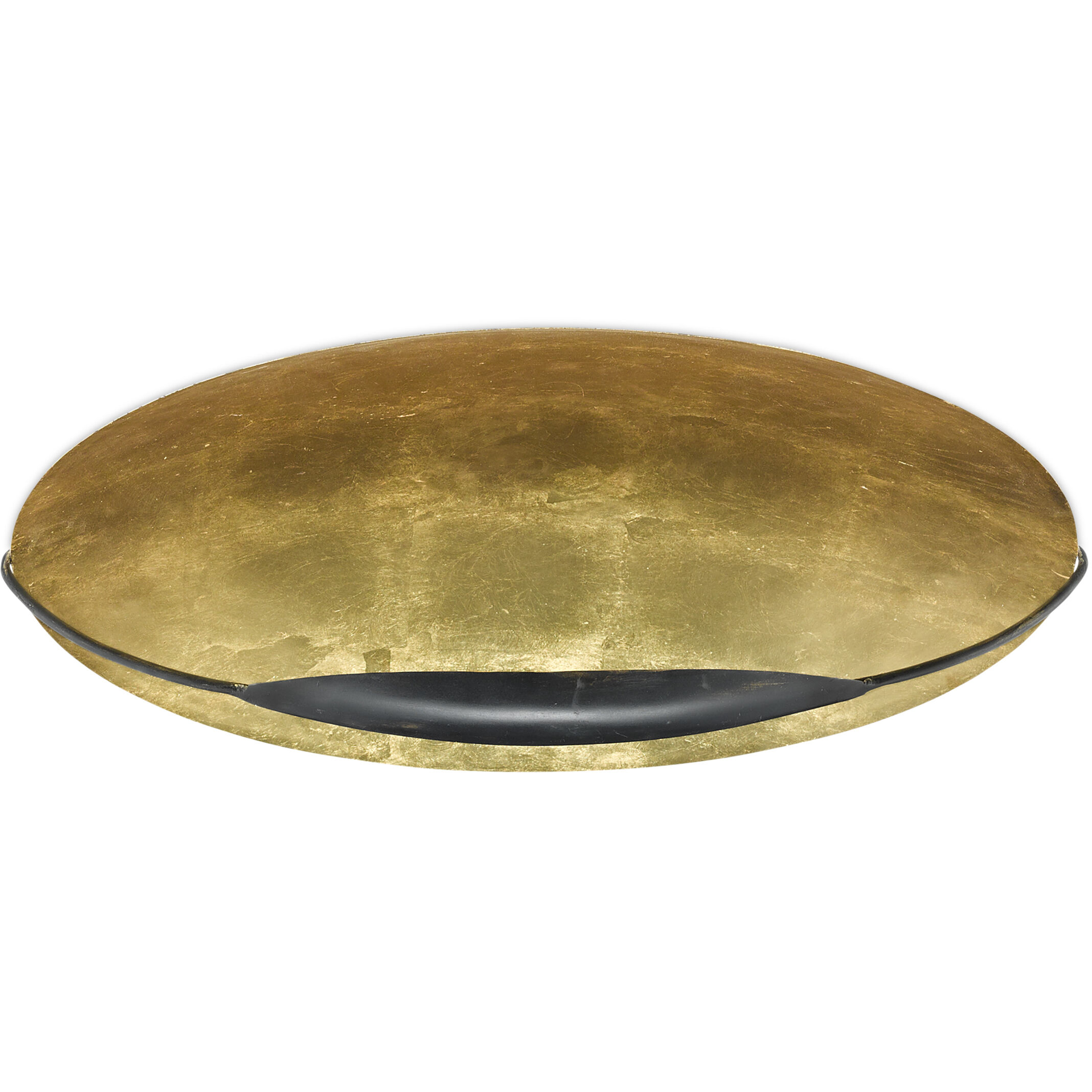 Pinders 2 Light 27.75 inch Contemporary Gold Leaf/French Black Flush Mount Ceiling Light