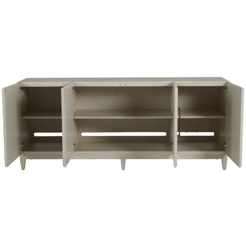 Tilden Cerused White / Antique Bronze / Antique Mirror Cabinet