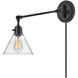 Arti 1 Light 7.75 inch Black Indoor Wall Sconce Wall Light in Black / Clear