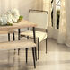 Sweetwater Off White Leather & Black Forged Iron Dining Chair
