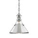 Metal No.2 1 Light 9.5 inch Polished Nickel Pendant Ceiling Light