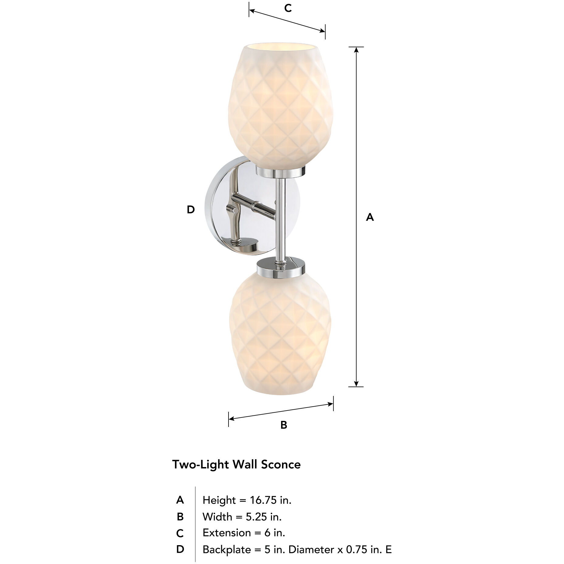 Dita Wall Sconce Wall Light in Polished Nickel
