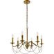 Westley 6 Light 24 inch Brass Pendant Ceiling Light