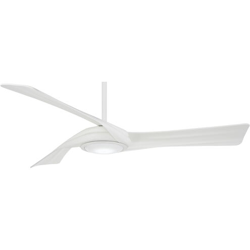 Curl 60 inch Flat White Ceiling Fan